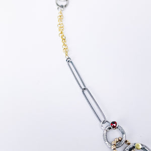 Multi Stone Multi Link Necklace - Keeper Of Ancient Wisdom Talisman
