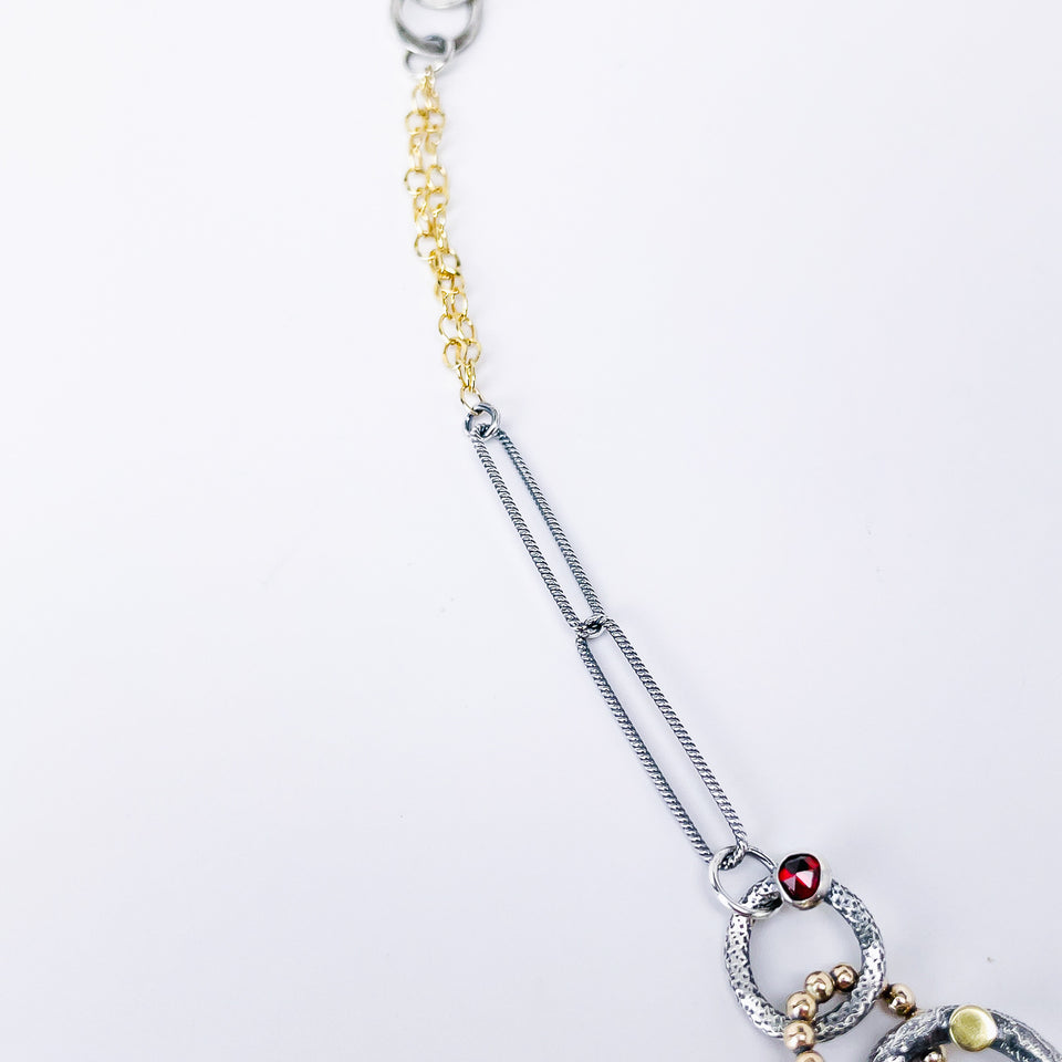 Multi Stone Multi Link Necklace - Keeper Of Ancient Wisdom Talisman