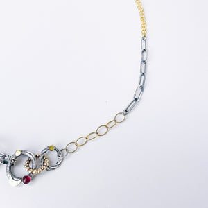 Multi Stone Multi Link Necklace - Keeper Of Ancient Wisdom Talisman