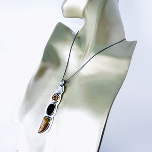 Sterling Silver Bronze Rose Necklace - Eternal Bloom Talisman