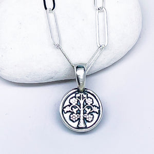 Sterling Silver Opalite Necklace - Tree of Life
