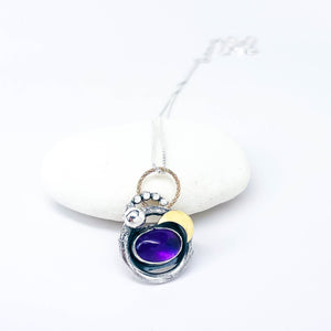 Amethyst Pendant Necklace - Twilight Sentinel Talisman