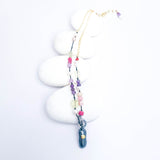 Recycled Sterling Pendant Beaded Necklace - Earth's Song Talisman