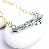 Recycled Sterling Pendant Necklace - Echo of Earth Talisman