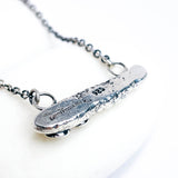 Recycled Sterling Bar Pendant Necklace - Talisman of Renewal