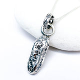 Recycled Sterling Pendant Necklace - Golden Ember Talisman