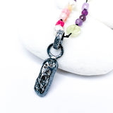 Recycled Sterling Pendant Beaded Necklace - Earth's Song Talisman