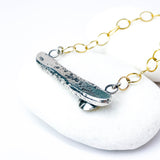 Recycled Sterling Pendant Necklace - Echo of Earth Talisman