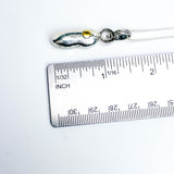 Recycled Sterling Pendant Necklace - Golden Ember Talisman