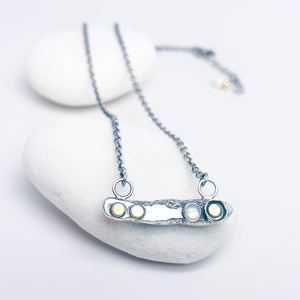 Recycled Sterling Bar Pendant Necklace - Talisman of Renewal