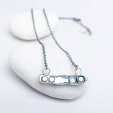 Recycled Sterling Bar Pendant Necklace - Talisman of Renewal
