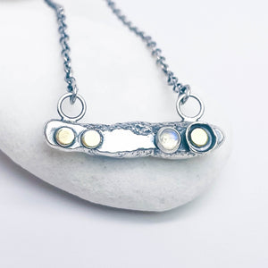 Recycled Sterling Bar Pendant Necklace - Talisman of Renewal