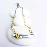 Recycled Sterling Pendant Necklace - Echo of Earth Talisman