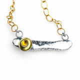 Recycled Sterling Pendant Necklace - Echo of Earth Talisman - DawnsArtisanJewelry.com