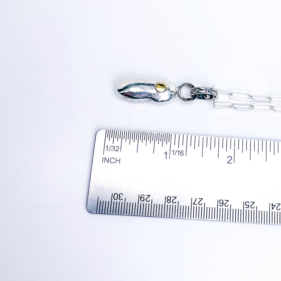 Recycled Sterling Pendant Necklace - Talisman of Becoming