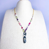 Recycled Sterling Pendant Beaded Necklace - Earth's Song Talisman