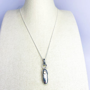 Recycled Sterling Pendant Necklace - Golden Ember Talisman