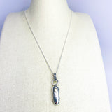 Recycled Sterling Pendant Necklace - Golden Ember Talisman