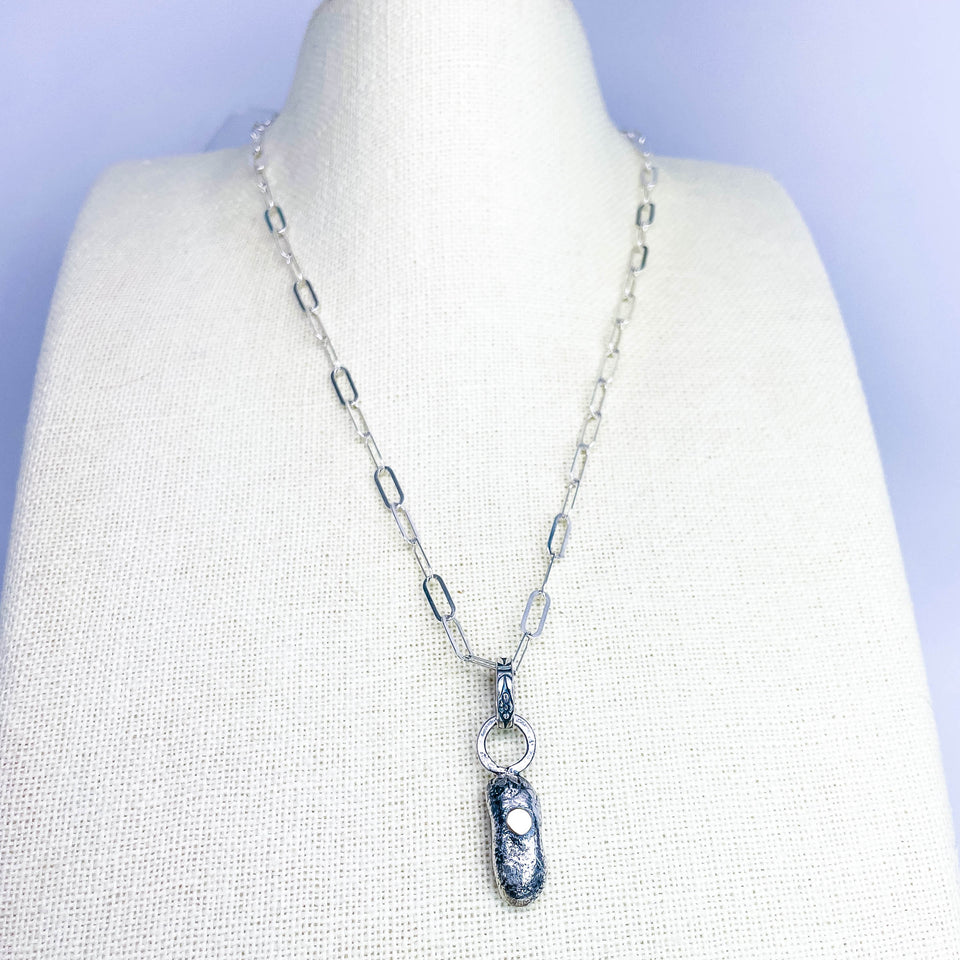 Recycled Sterling Pendant Necklace - Talisman of Becoming