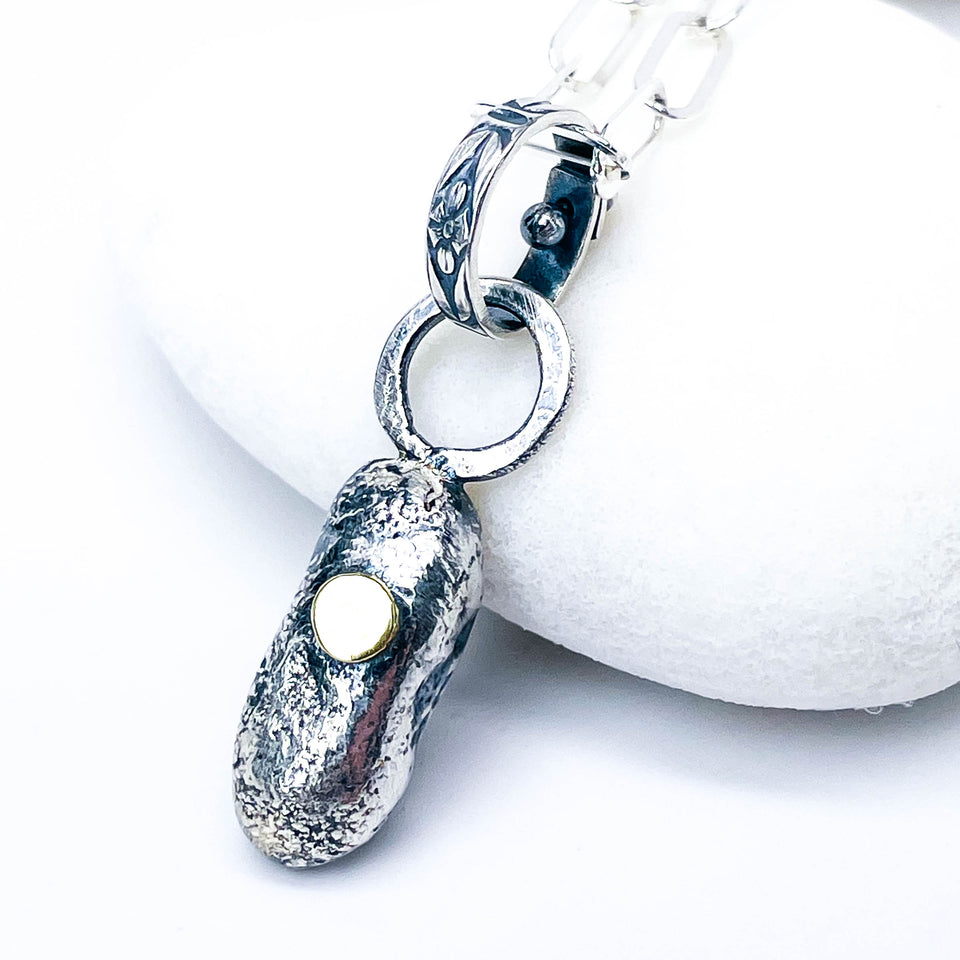 Recycled Sterling Pendant Necklace - Talisman of Becoming