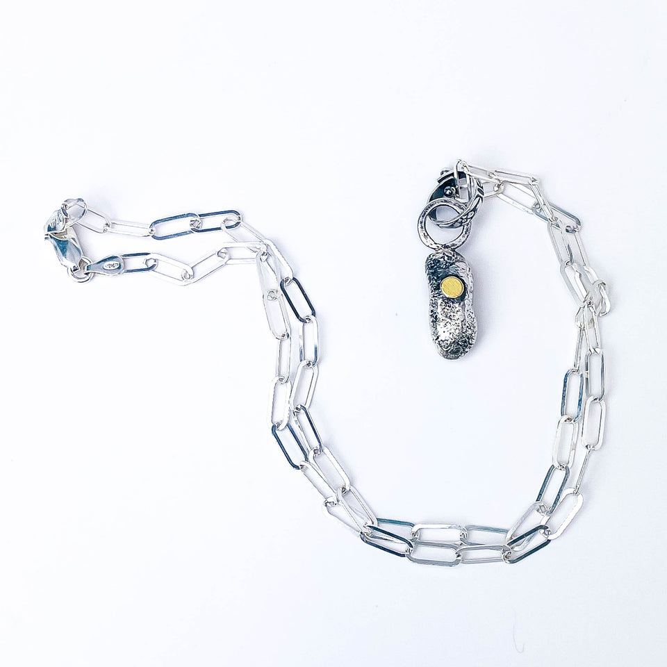 Recycled Sterling Pendant Necklace - Talisman of Becoming