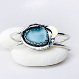 Sterling Silver Sea Glass Cuff - Grace Talisman