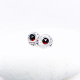 Small Garnet Post Earrings - DawnsArtisanJewelry.com