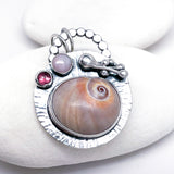 Sterling Silver Shark Eye Shell Necklace
