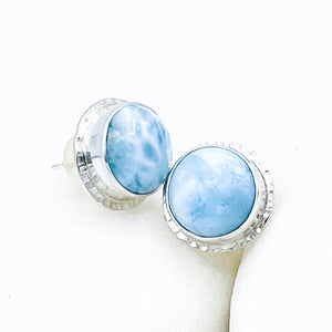 Sterling Silver Larimar Post Earrings