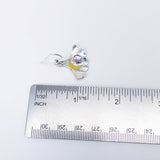 Sterling Silver Amethyst Ginkgo Earrings with Gold