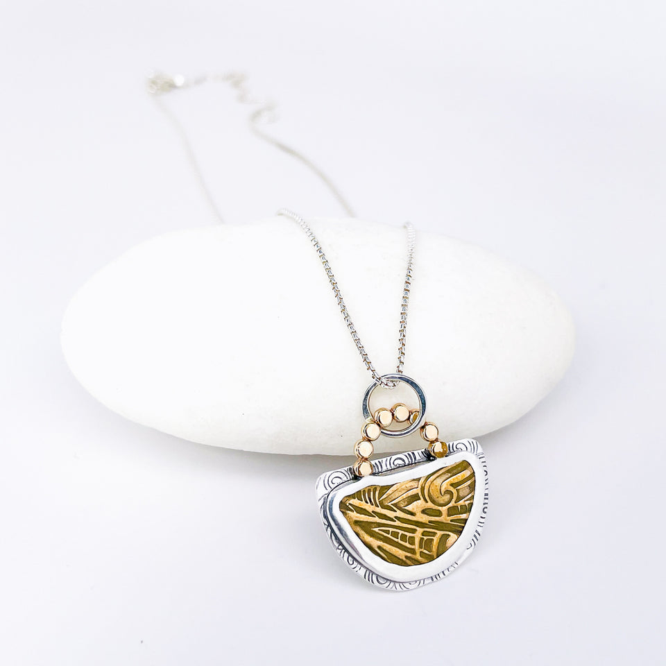 Sterling Silver Bronze Necklace - Magic Harmony Talisman