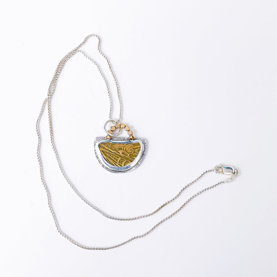 Sterling Silver Bronze Necklace - Magic Harmony Talisman