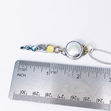 Freshwater Pearl and Blue Topaz Necklace - Inner Wisdom Talisman