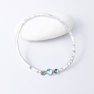 Sterling Silver Bangle Bracelet - Circle of Intention Talisman