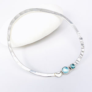 Sterling Silver Bangle Bracelet - Circle of Intention Talisman