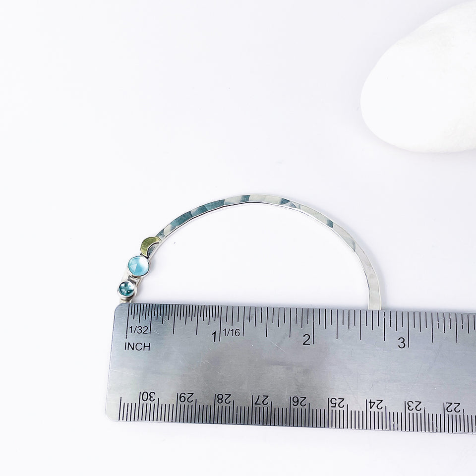 Sterling Silver Bangle Bracelet - Circle of Intention Talisman