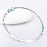 Sterling Silver Bangle Bracelet - Circle of Intention Talisman