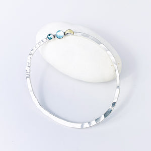 Sterling Silver Bangle Bracelet - Circle of Intention Talisman