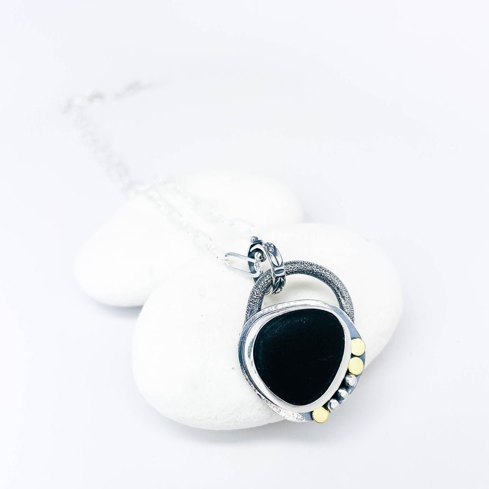 Sterling Silver Basalt Necklace | Keeper Of Magic Talisman