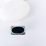 Sterling Silver Basalt Ring - Protection Talisman