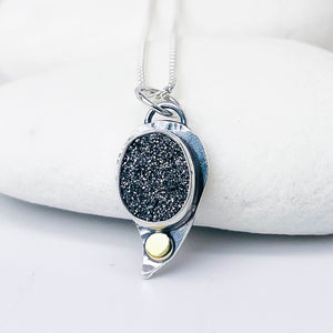 Sterling Silver Druzy Necklace - Illumination Talisman