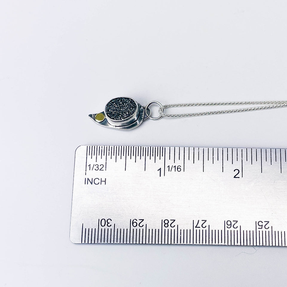 Sterling Silver Druzy Necklace - Illumination Talisman