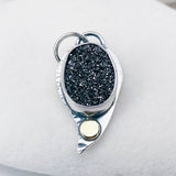 Sterling Silver Druzy Necklace - Illumination Talisman