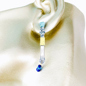 Sterling Silver Totem Talisman Earrings - Dangle Post Earrings