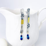 Sterling Silver Totem Talisman Earrings - Dangle Post Earrings