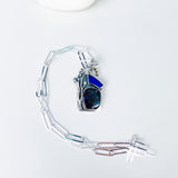 Boulder Opal and Sea Glass Necklace - Creative Awakening Talisman