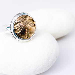 Bronze Dragonfly Ring (Adjustable) - Strength Talisman