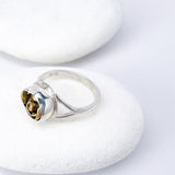 Sterling Silver Bronze Rose Ring Size 8