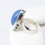 Sterling Silver Chalcedony Ring (Adjustable Size) - Truth Talisman