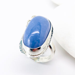 Sterling Silver Chalcedony Ring (Adjustable Size) - Truth Talisman